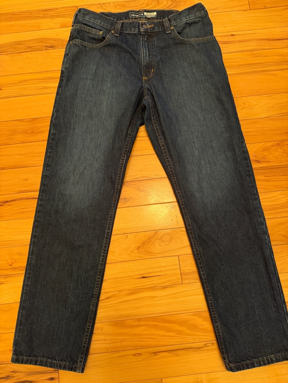 Carhartt Men's Relaxed Fit Straight Jeans 34x32 BD5119-M